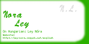 nora ley business card